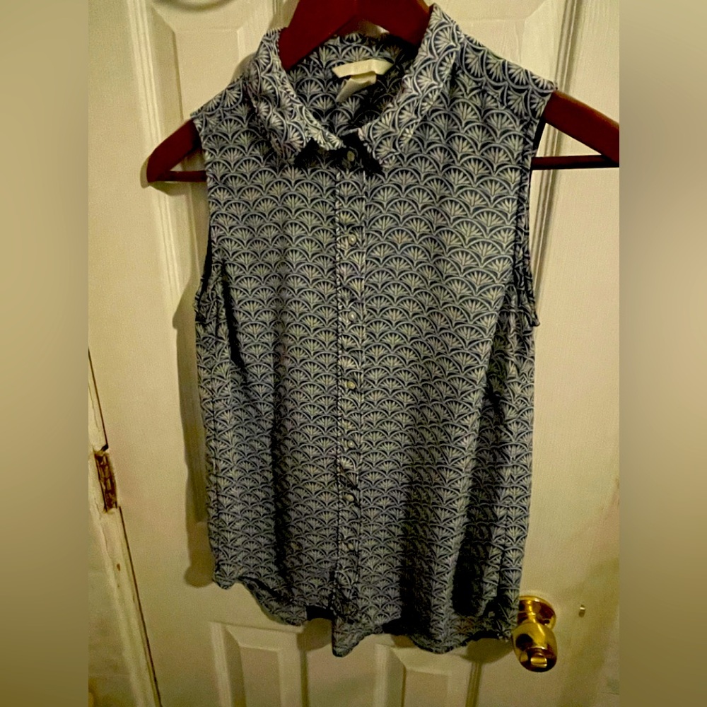 Sheer Sleeveless Blouse